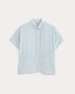 Alternative view of The Boxy Shirt in Washable Silk | Skywriting