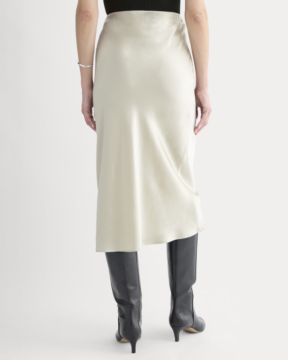 Slip Skirt in Silk Charmeuse | Peyote - Image 3