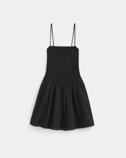 Alternative view of Gauze Smocked Mini Dress | Black