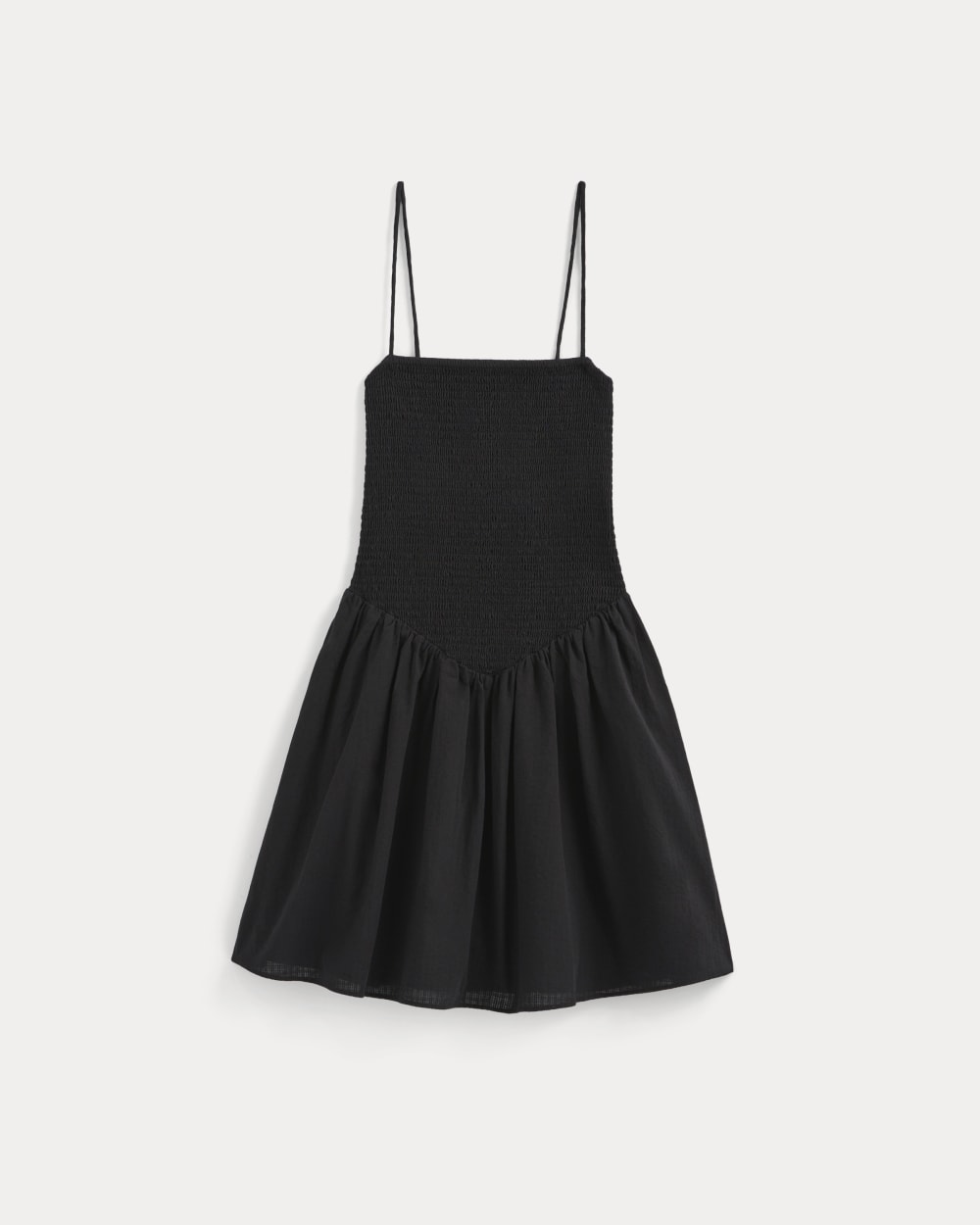 Gauze Smocked Mini Dress | Black - Image 2
