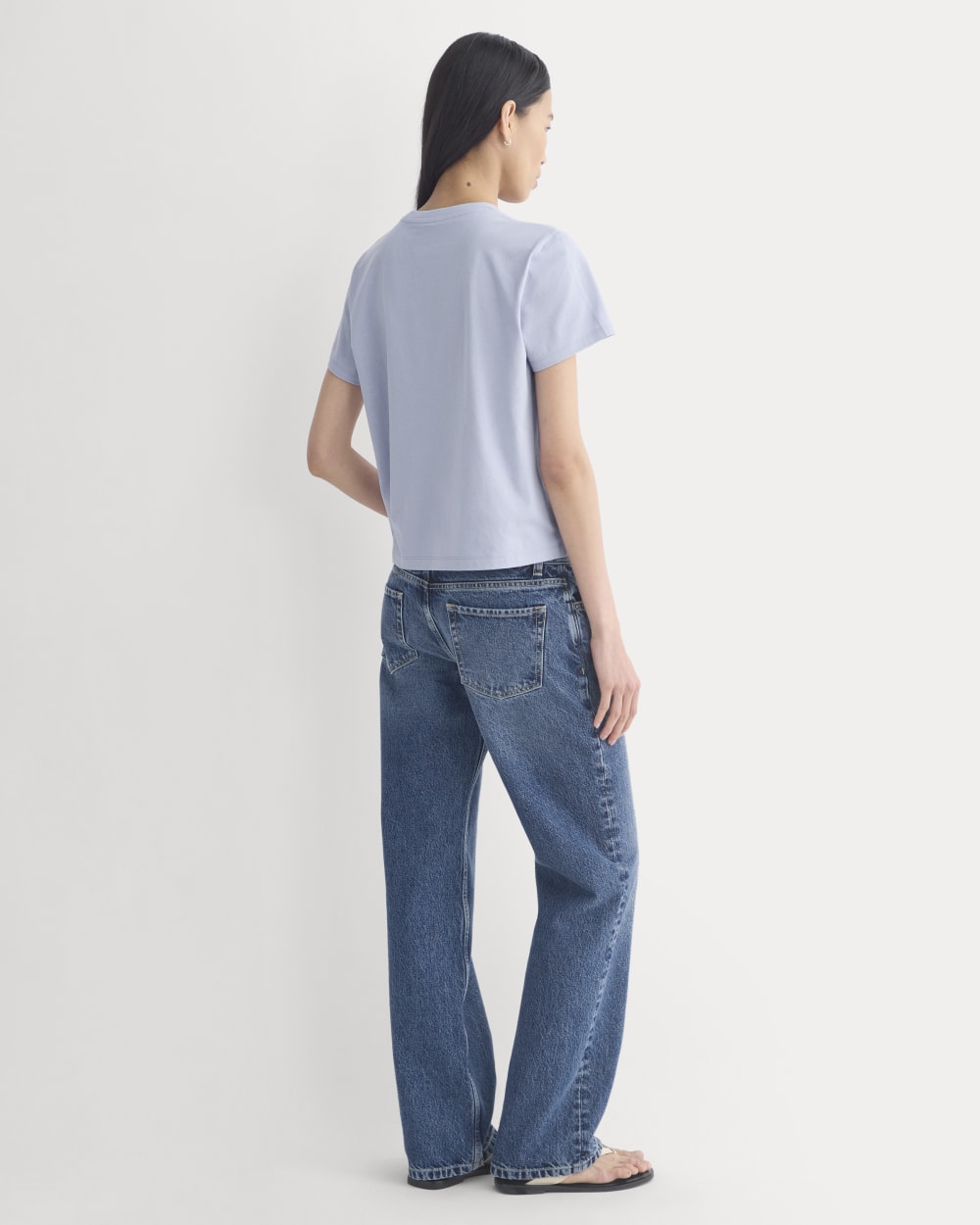 The Box-Cut Tee in Essential Cotton | Aleutian | Pocket - Image 5