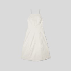 Alternative view of The Structured Cotton Bell Dress | Bone