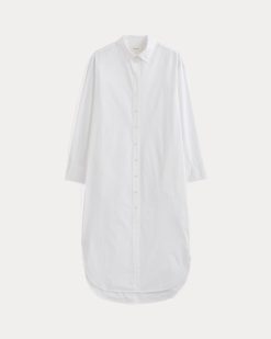 Alternative view of Midi Shirtdress in Ultrasoft Cotton | White