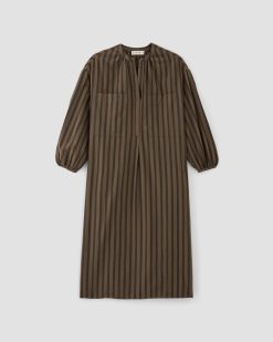 Alternative view of The Gauze Caftan Dress | Cocoa / Black