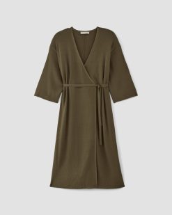 Alternative view of The Ribbed Wrap Midi Dress | Beech
