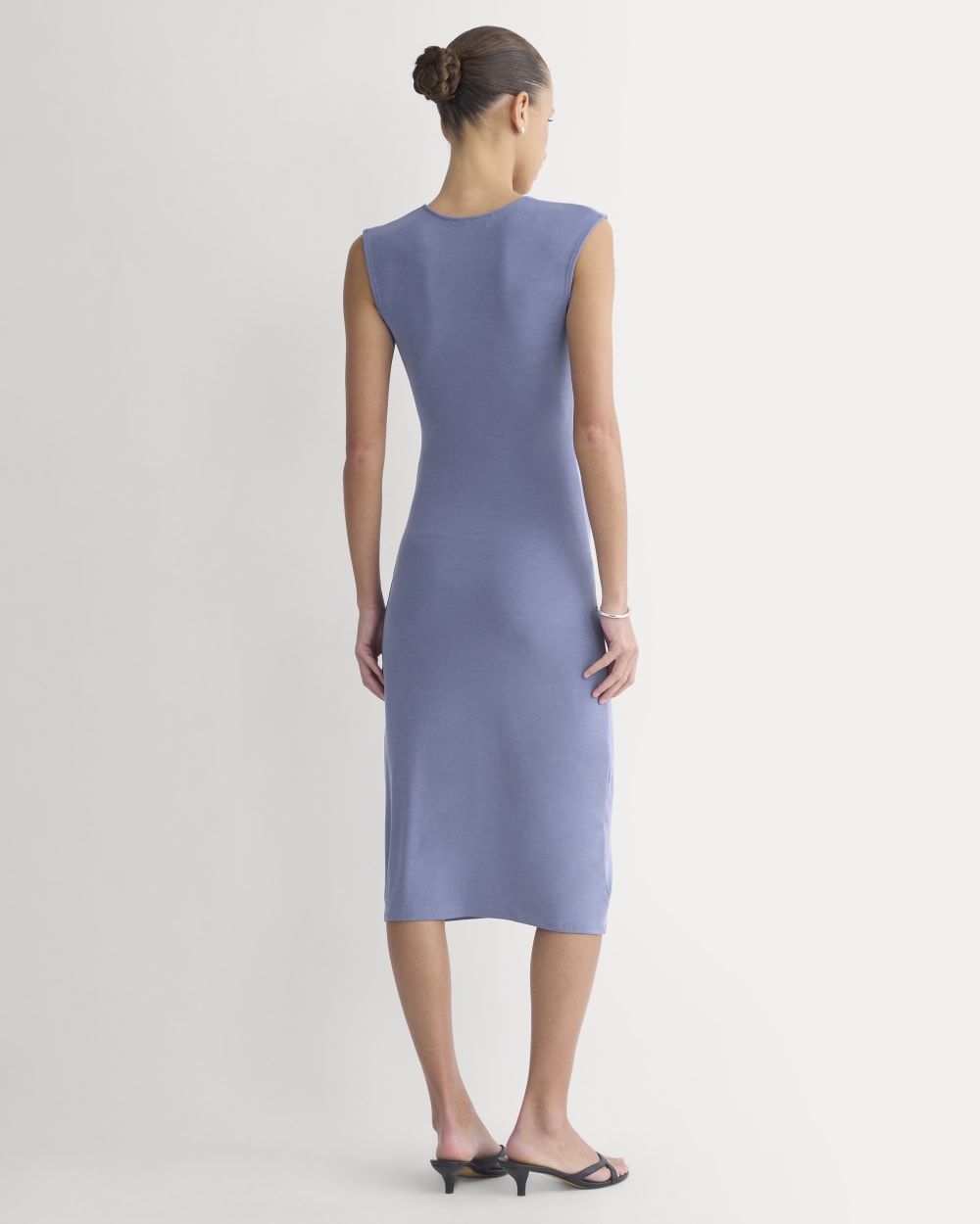 Knit Asymmetrical Midi Dress | Blue Dusk - Image 4