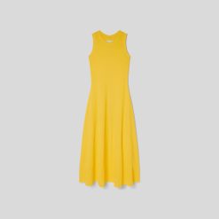 Alternative view of The  Organic Cotton Waffle Tank Dress | High Visibility Yellow