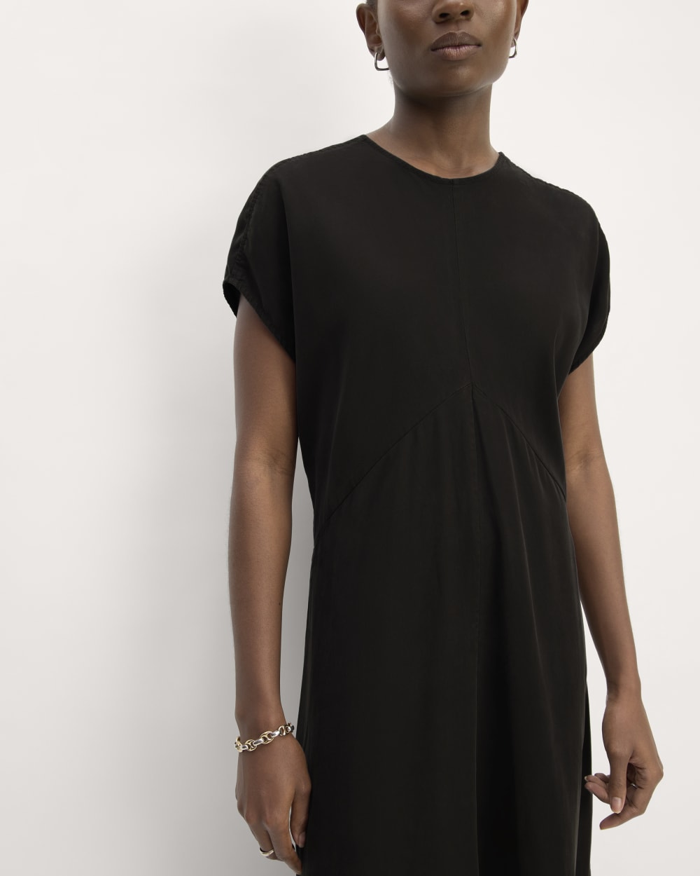 The TENCEL™ Short-Sleeve Midi Dress | Black - Image 4