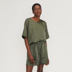 The Satin Relaxed Tee | Kalamata