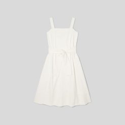 Alternative view of The Organic Cotton Herringbone Dress | Bone