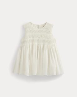 Alternative view of Twisted Pleat Tank in Silk Georgette | Bone