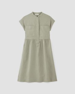 Alternative view of The Craft Dress in Linen | Sage Green