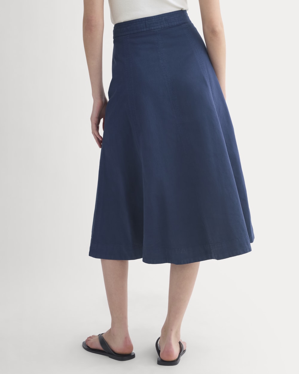Seamed Midi Skirt | Navy - Image 6