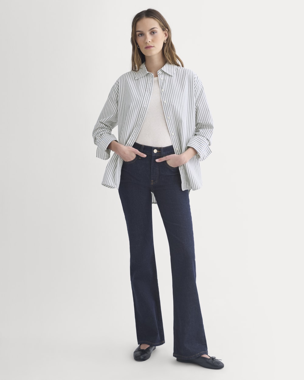 Everyday Oxford Shirt | Bone/Navy - Image 3