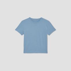 Alternative view of The Box-Cut Tee in Essential Cotton | Heritage Blue | No Pocket