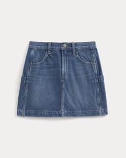 Alternative view of Denim Utility Mini Skirt | Dark Indigo