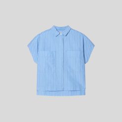 Alternative view of The Short-Sleeve Box Shirt |  Mariner Blue / White