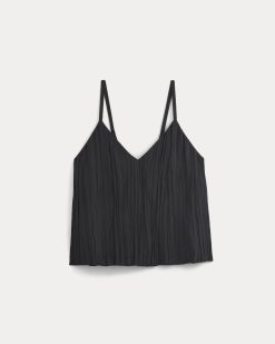 Alternative view of Crinkle Trapeze Tank | Black