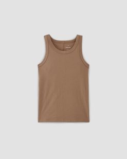 Alternative view of The Tank in Essential Cotton | Carob Brown