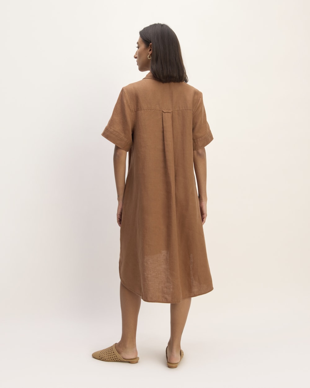 The Daytripper Dress in Linen | Carob Brown - Image 6