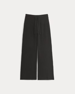 Alternative view of Straight-Leg Pant in Wool Cashmere | Black