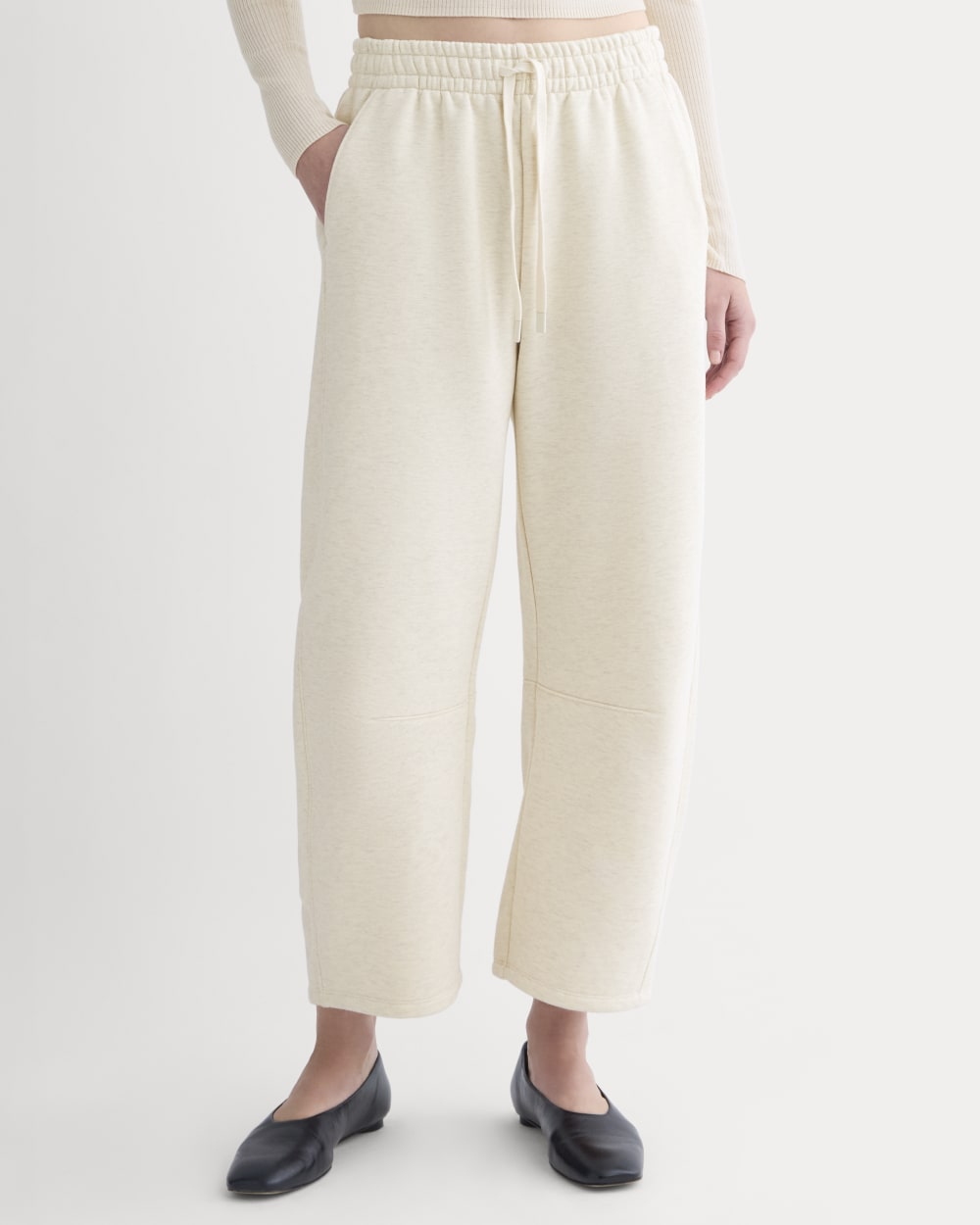 Luxe Fleece Barrel Sweatpant | Heathered Oat - Image 3