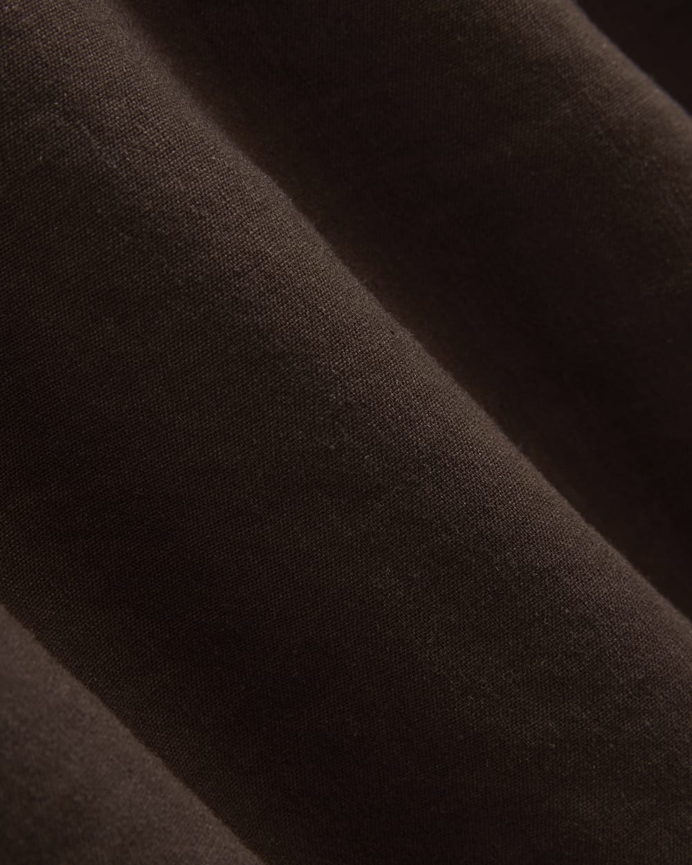 Strapless Dress in Stretch Linen | Dark Brown - Image 6