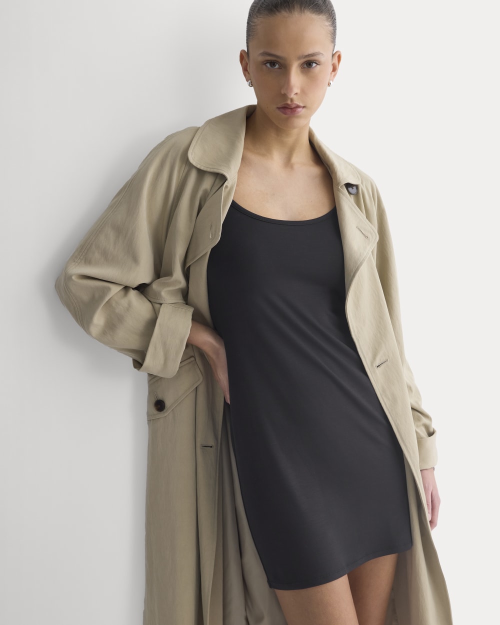 Knit Cami Mini Dress | Black - Image 4