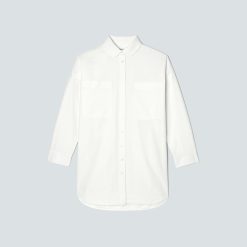 Alternative view of The Way Long Oxford Shirt | White