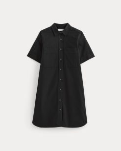 Alternative view of The Oxford Short-Sleeve Shirt Dress | Black