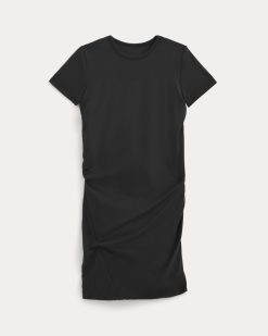 Alternative view of Twisted Short-Sleeve Crew Dress | Black