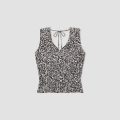 Alternative view of The Satin V-Neck Top | Splatter