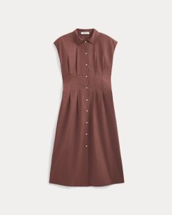 Alternative view of Muscle Shirtdress in Lightweight Cotton | Henna Red