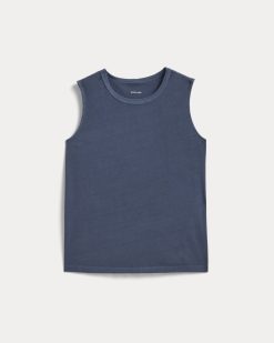 Alternative view of The Boyfriend Tank in Essential Cotton | Navy