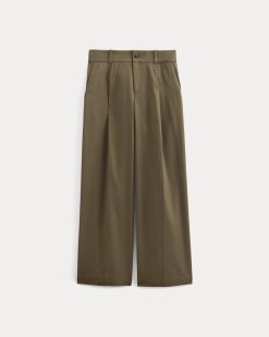 Alternative view of Wide-Leg Trouser in Buttersmooth | Deep Taupe | 30 Inseam