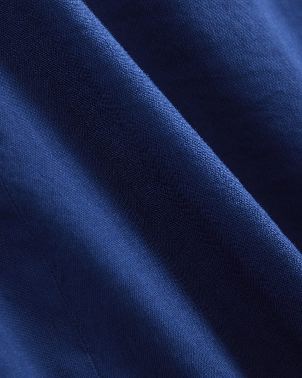 Tie-Neck Dress in Stretch Linen | Estate Blue - Image 5