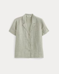 Alternative view of The Notch Shirt in Linen | Elm Gingham