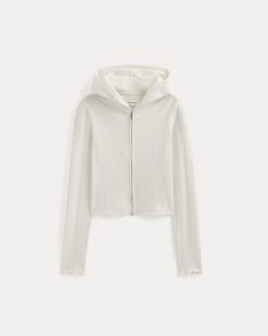 Alternative view of Lounge Rib Hoodie | Bone