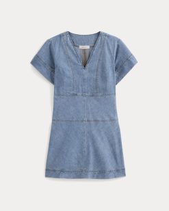 Alternative view of Denim Short-Sleeve Dress | Light Indigo