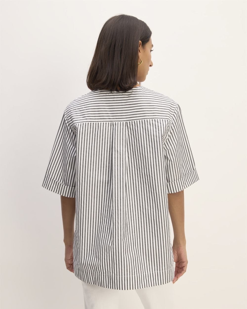 The Supima® Cotton Tunic | Optic White / Black - Image 6