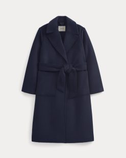 Alternative view of ReWool Belted Blanket Coat | Deep Navy
