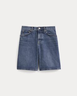 Alternative view of Loose Jean Short | Dark Wash