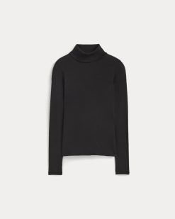 Alternative view of The Luxe Rib Turtleneck | Black