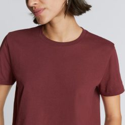 Alternative view of The Box-Cut Tee in Essential Cotton | Brandy | No Pocket