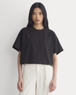 Forever Jersey Cropped Tee | Black