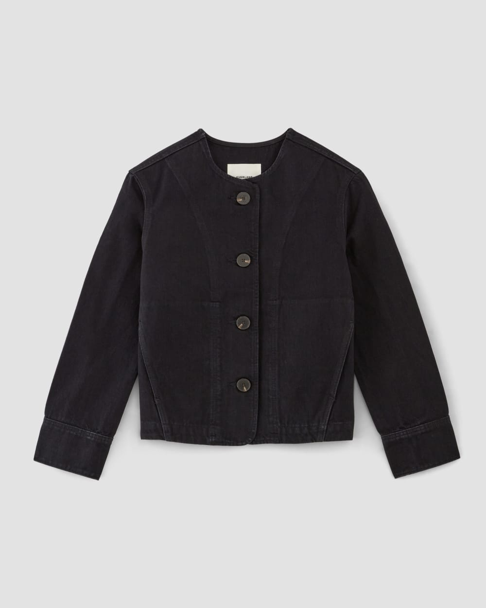 The Denim Barrel Jacket | Black - Image 2