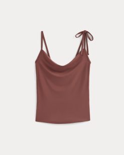 Alternative view of Tie-Shoulder Tank | Henna Red