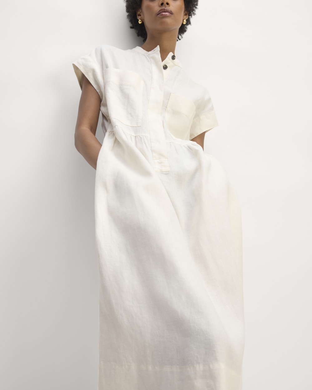 The Craft Dress in Linen | Bone - Image 6