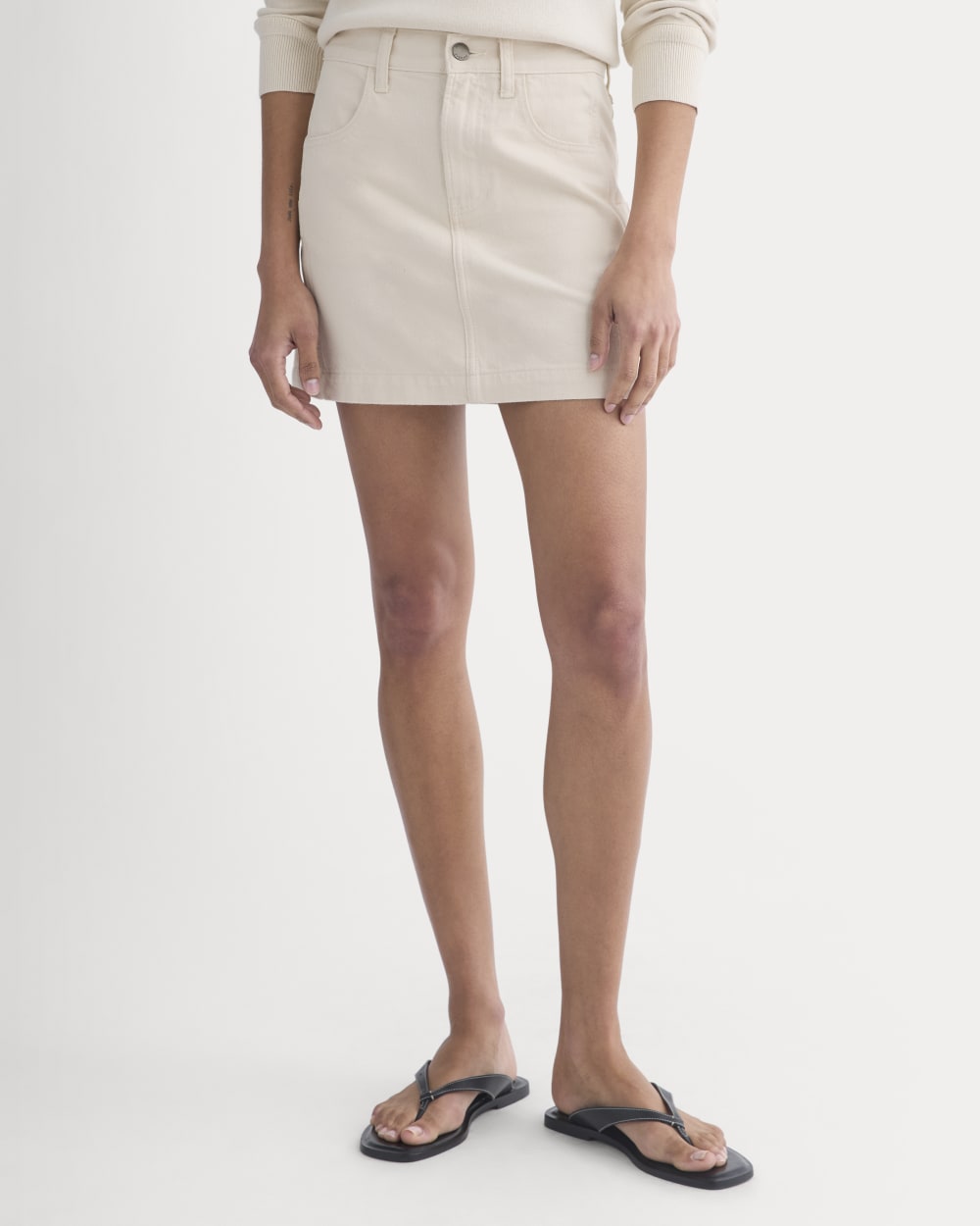 Denim Utility Mini Skirt | Calico Ecru - Image 7