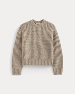 Alternative view of Waffle Sweater in Cloud | Heathered Oatmeal